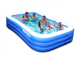 Swimming Pool, 120" X 72" X 22" Full-Sized, Swimming Pools Above Ground, Inflatable Pool for Kids and Adults, Pools for Backyard, Outdoor, Garden, Summer Water Party